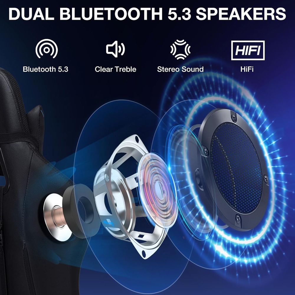 RGB Gaming Chair with Bluetoot - đánh giá và giá Video Gaming & Esports Usd Acc