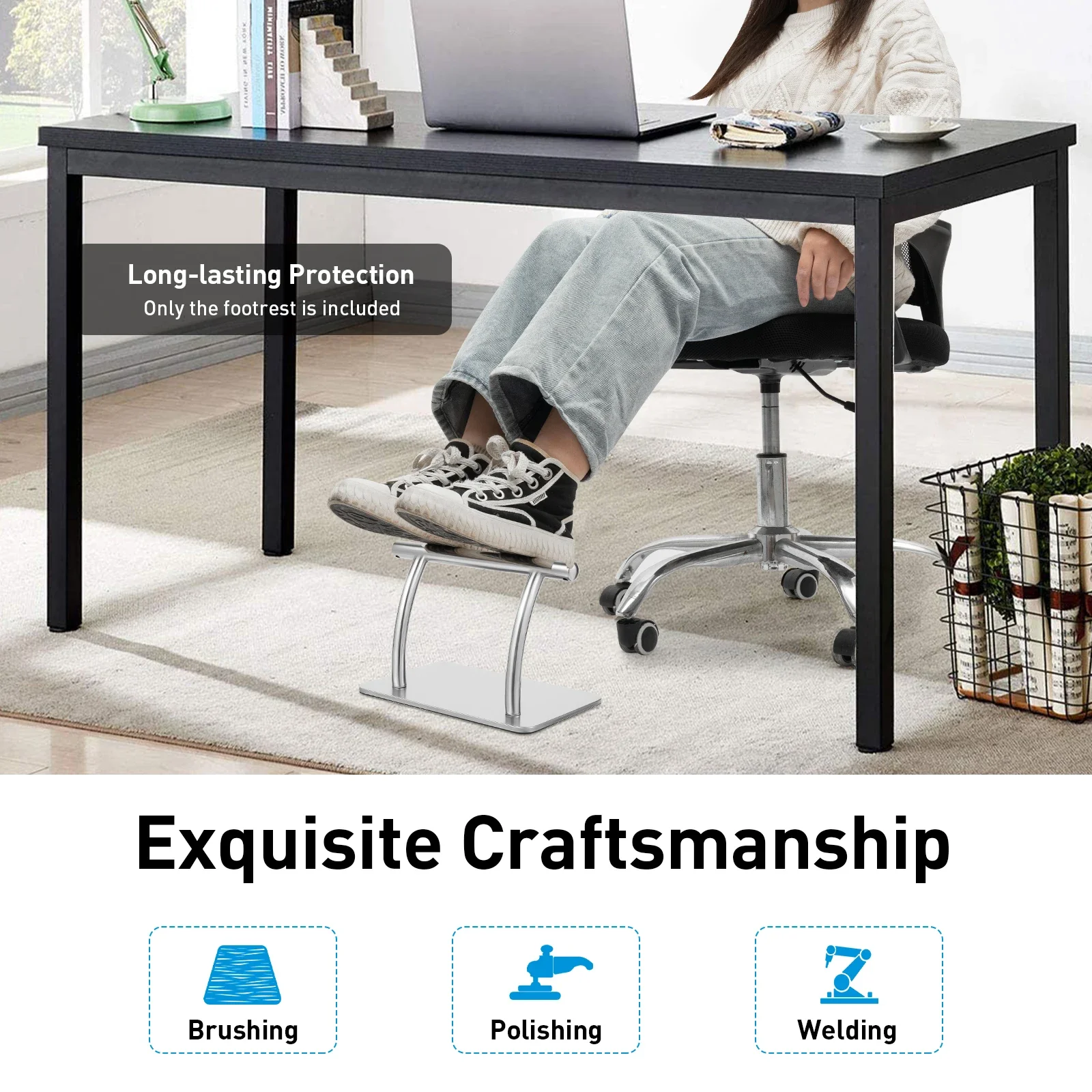 Stainless Steel Foot Rest for  - đánh giá và giá Footrest Under Desk