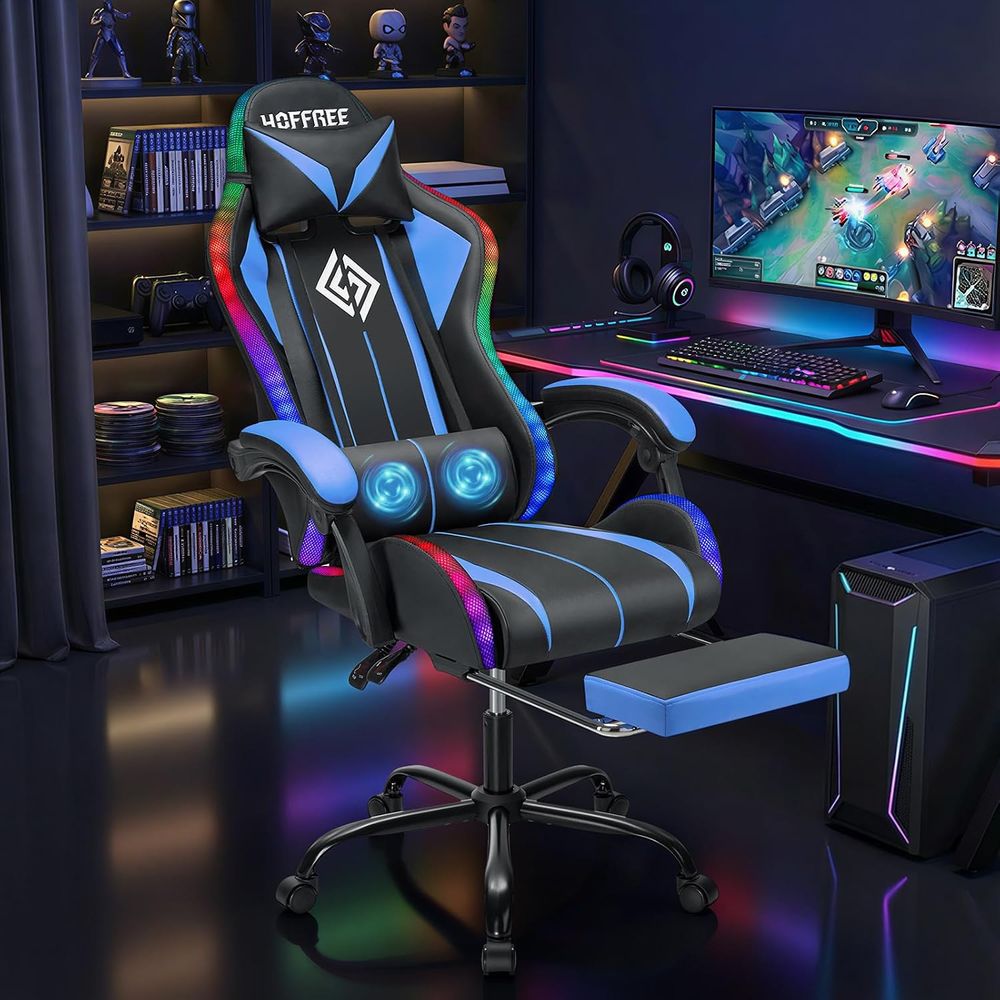 LED Gaming Chair with Massage  - đánh giá và giá Video Gaming & Esports Usd Acc