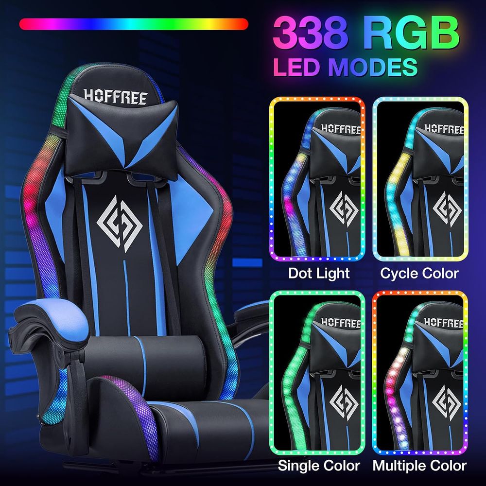 LED Gaming Chair with Massage  - đánh giá và giá Video Gaming & Esports Usd Acc